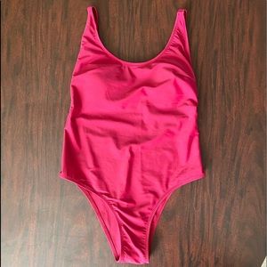 NWOT MAROON/PINK SWIMSUIT